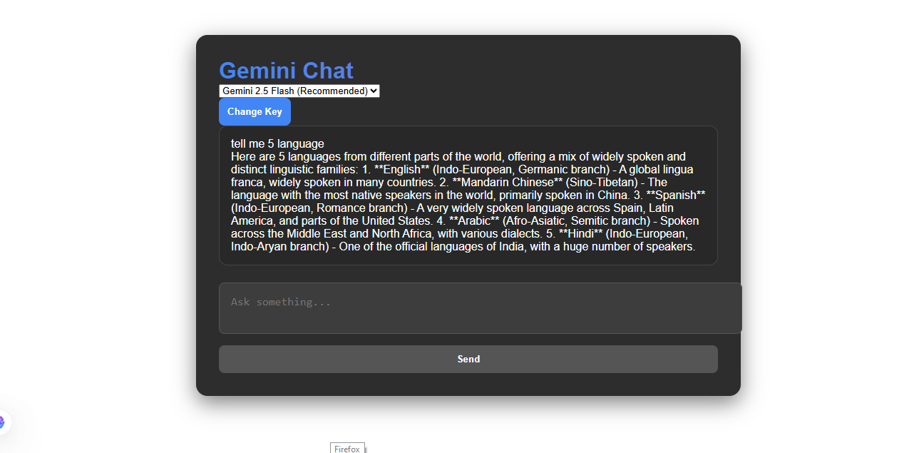 Gemini AI Chatbox